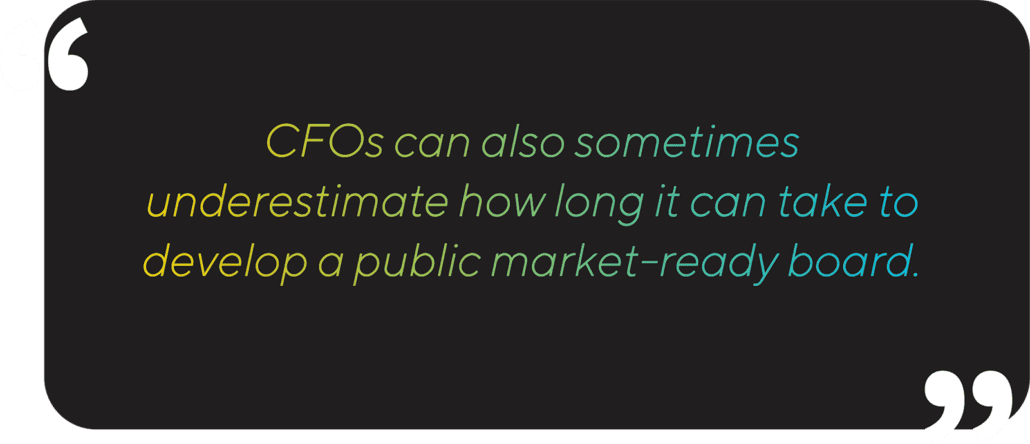 CFOs can also sometimes underestimate how long...